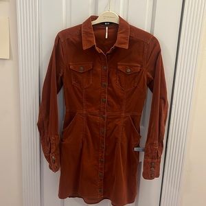 corduroy free people dress